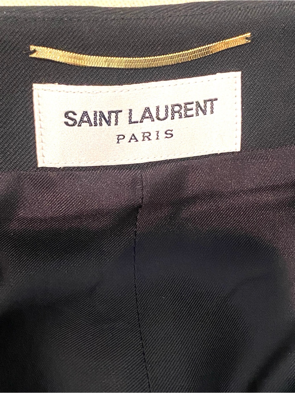 Saint Laurent Paris Black Asymmetrical Mini Skirt Crystal Ruffle Trim EU 38 US 6 - Picture 3 of 16